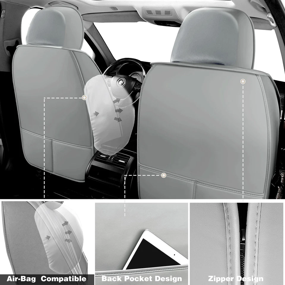 For Hyundai Tucson Accent Sonata Elantra Car Seat Covers Napa Leather Protectors Foto 3 de 4