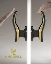 Zurich Black Gold Nickel Door Knob Modern Style Door Handle Lever