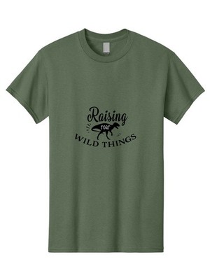 Raising-Wild-Things Mens Graphic Tee, 100% Cotton, Casual Summer Wear