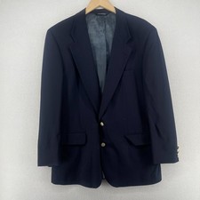 BURBERRYS Blazer Mens 42 100 Pure Wool Gold Buttons Notch Collar Vintage Blue