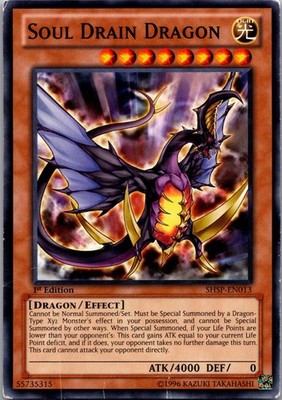 Soul Drain Dragon SHSP-EN013 Common / Short Print Shadow Specters Yu-Gi-Oh MP A1
