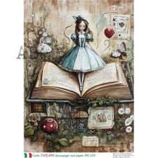 Enchanted Alice | A4 Rice Paper | Paper for Decoupage | AB Studios
