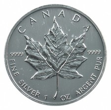 Better Date - 1999 Canada 5 Dollars - 1 Oz Maple Leaf World Coin- Silver *025
