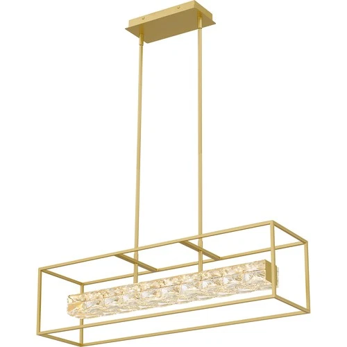 Dazzle LED Linear Chandelier in Soft Gold - Picture 4 of 7