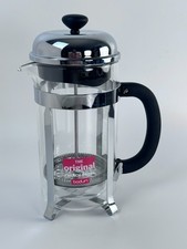 Bodum 34 oz French Press Coffee Maker Classic Chrome-Plated Chambord 8 Cup
