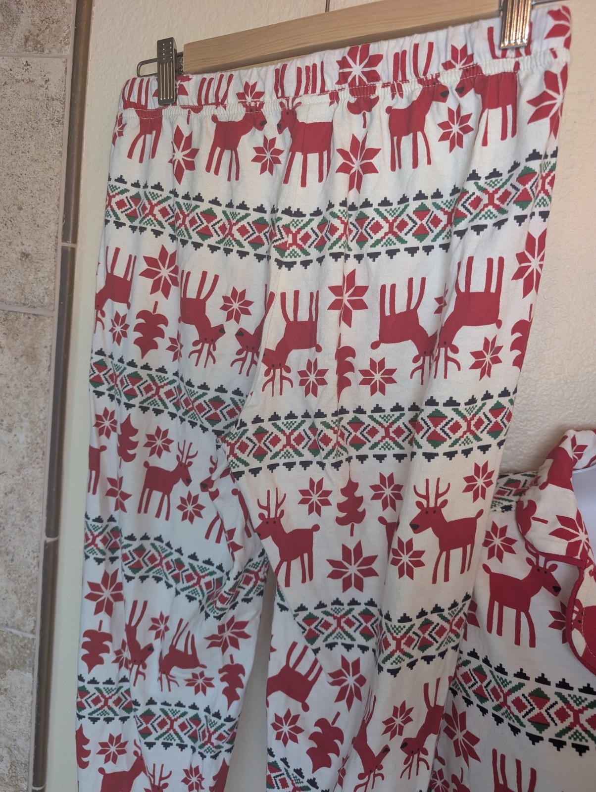 Hanna Andersson Adult Size XS Holiday Flannel Pajama Set Dear Deer Pattern-EUC
