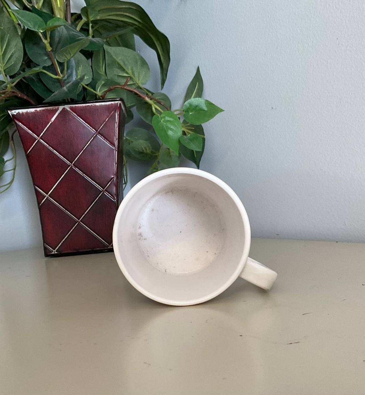 VINTAGE Nat Per Pub BATMAN & ROBIN Milk Glass Mug