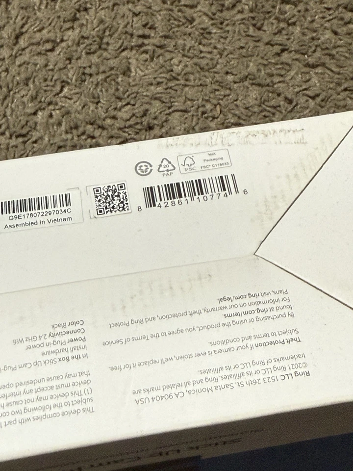 Cámara de seguridad Ring Stick Up Cam enchufable alimentación sin parar interior/exterior LEER ASIS Foto 2 de 4