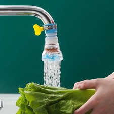 Faucet Filter Splash Proof 360 Degrees Rotatable Retractable Faucet Extender Uni