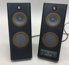 Logitech X-140 Computer Speakers S-0264A TESTED WORKS, See Video