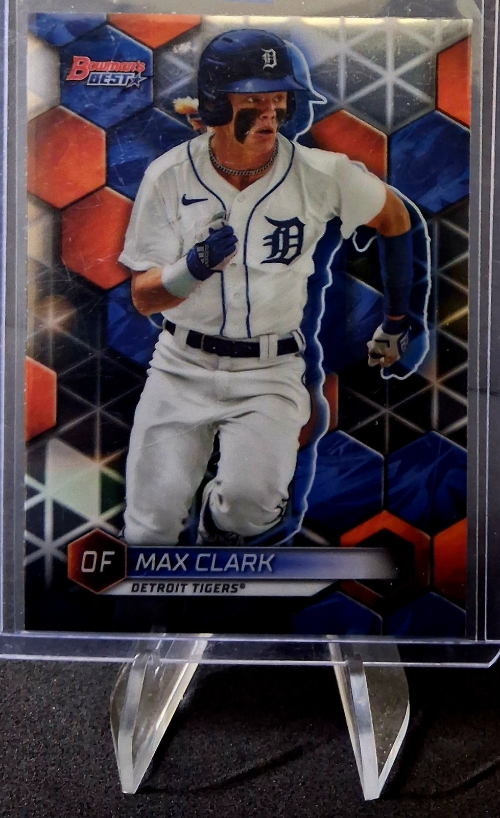 Topps 2023 Bowman's Best Refractor #TP-23 Max Clark Detroit Tigers Baseball Card