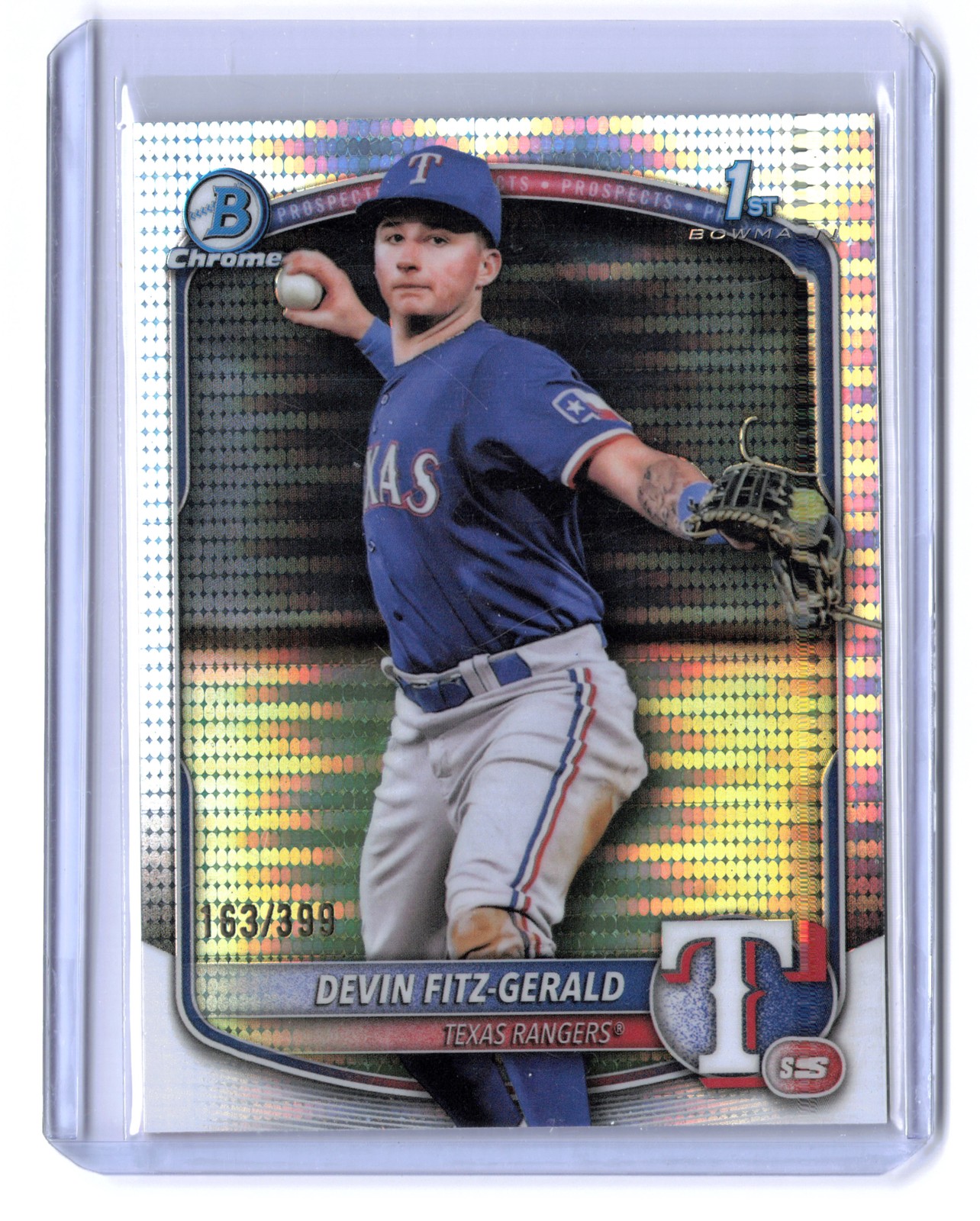 Devin Fitz-Gerald 1st (RC) Pulsar 163 /399 2025 Bowman Chrome #BCP-158