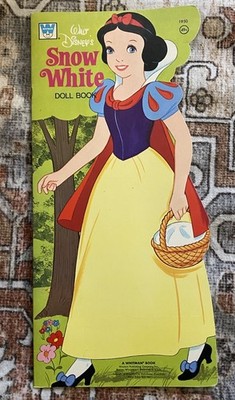 Rare Original Vintage 1974 Walt Disney's Snow White Paper Doll Book Uncut NEW