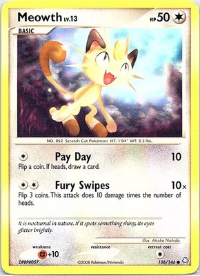 Meowth 106/146 Common Legends Awakened NM
