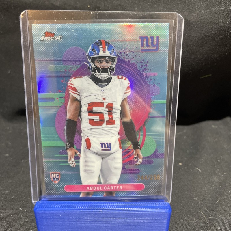 2025 Topps Finest Abdul Carter Uncommon RC Sky Blue Refractor #’d /250 - Giants
