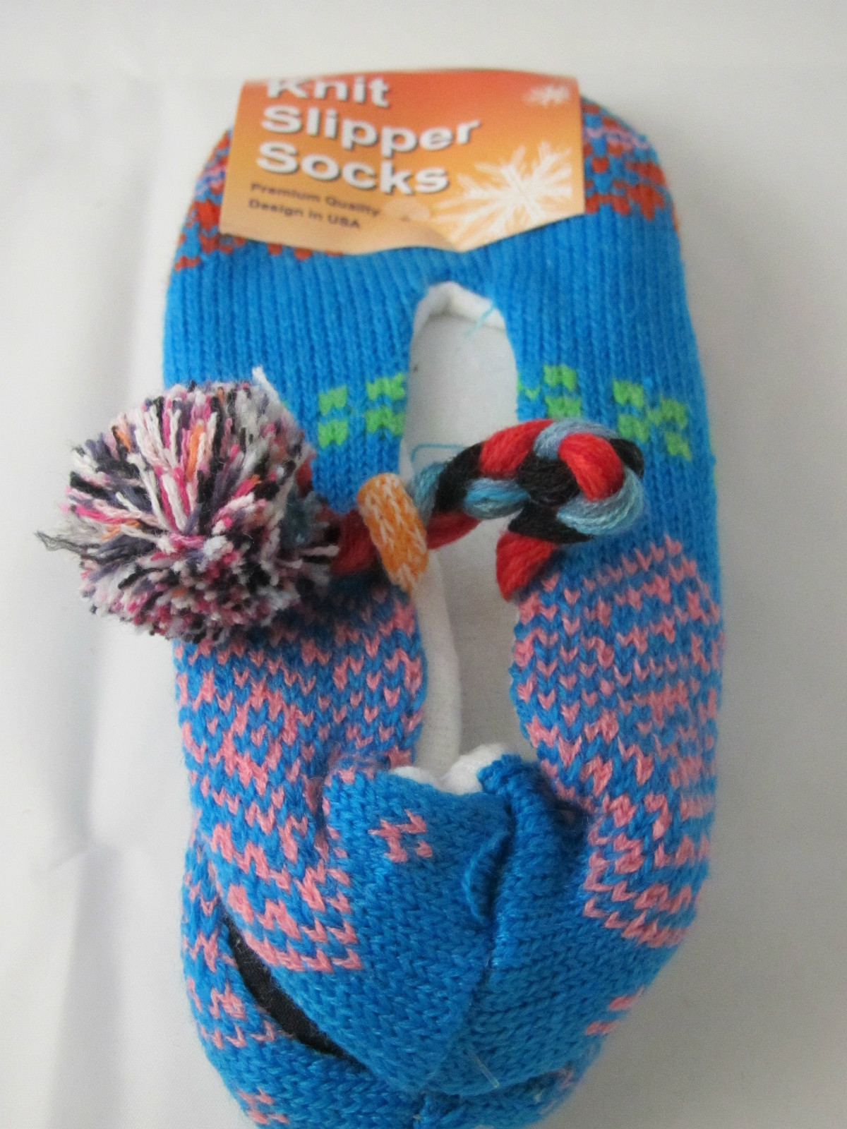 SAOLA Calzini ciabatte in maglia stivaletti nativi americani aztechi donna OSFM AQUA senza slip SUOLA