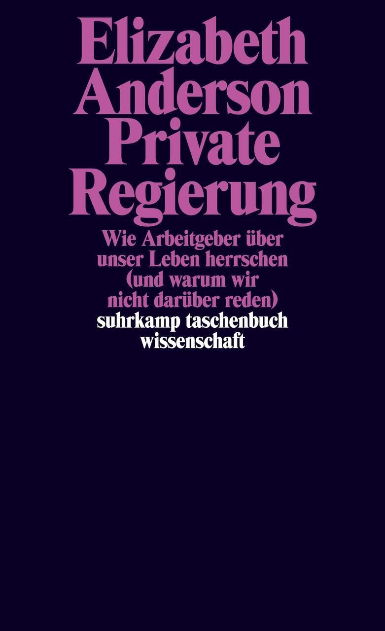 Thumbnail - Private Regierung Elizabeth Anderson 9783518299203