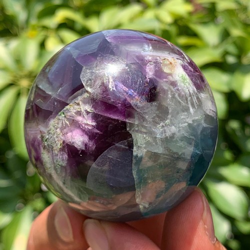 303G Natural beautiful colorful fluorite quartz crystal ballsphere healing - 第 3/13 張圖片