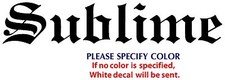 Sublime Game Movie TV Graphic Die Cut decal sticker Car Truck Boat Window 12"
