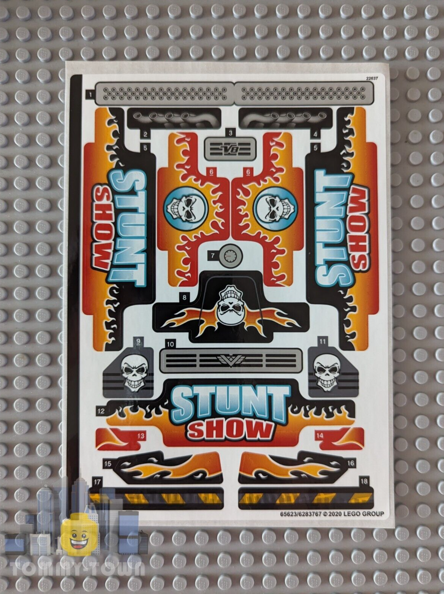 Lego Technic Race STICKER SHEET ONLY for Lego set 42106 Stunt Show