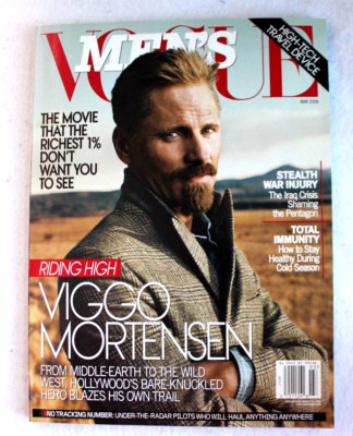 MEN'S VOGUE MAGAZINE MARCH 2008 Viggo Mortensen fashion sports health dining