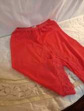 Vintage Red Evette Pettipants Bloomers Nylon Size 6/38