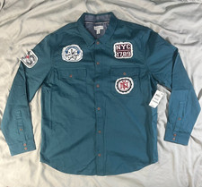 Sun  Stone Adult Man Size Large Button Up Casual Long Sleeve Shirt