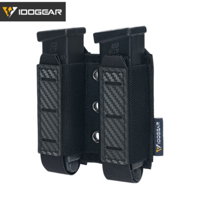 IDOGEAR Tactical Mag Etui 9mm Mag Pouch Doppelmag Träger Kohlefaser MOLLE Gear