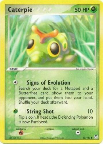 Caterpie 56/112 FireRed & LeafGreen Common Moderate Play Pokemon DNA GAMES