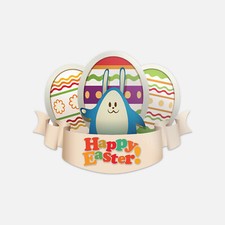 Happy Easter Bunny Vinyl Sticker Decal
