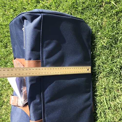 Herschel Authentic Navy Designer Signed Luxury Night Out Carry Cottage-core Bag - Picture 14 of 15