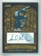 2008 Topps Stadium Club Adrian Gonzalez Beam Team Gold Auto #'ed 39/50