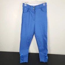 Piper Breeches by SmartPak - Knee Patch Blue Size 30R Equestrian Riding