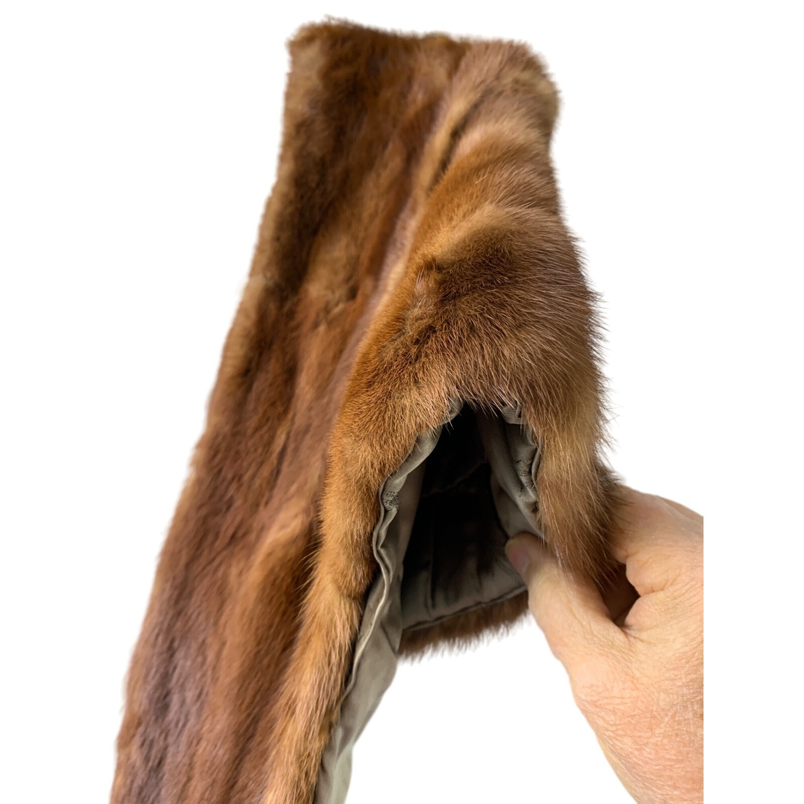 Collared Shawl Mink Vintage Mahogany Stole Shawl Wrap… Gem