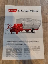 Prospekt FAHR Ladewagen WE 310L Traktor Schlepper brochure 17