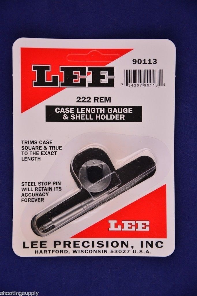 Lee 90113 Case Length Gauge & Shell Holder 222 Remington #90113 | eBay