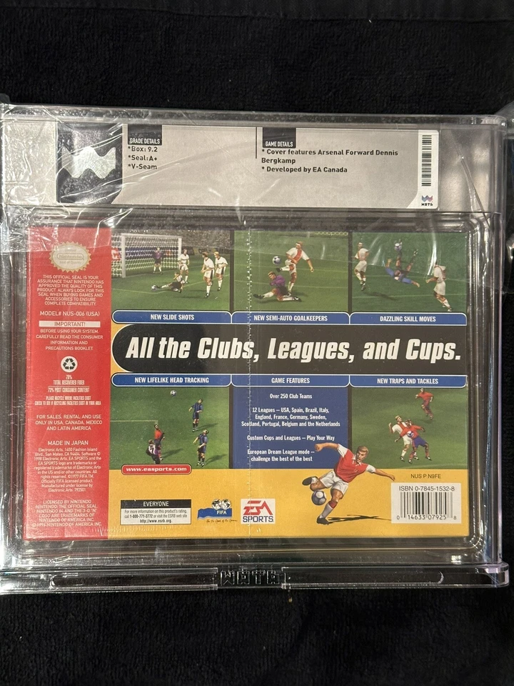 FIFA 99 - N64 - WATA GRADED 9.2 A+ - Image 2 of 2