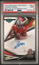 Julian Fleming 2022 Bowman's Best University Autograph Refractor PSA 9 Ohio St