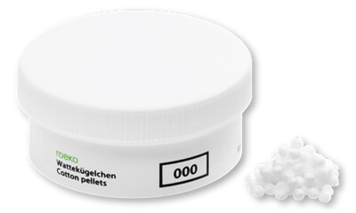 Coltene 210000 Roeko Cotton Pellets Size #000 3.0mm Uniform Single 1.5gm Jar