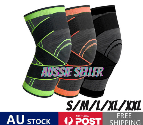 Knee Sleeve With Strap Compression Brace Support Gym Joint Pain Arthritis Relief - Picture 20 of 23