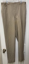 Vintage WWII-era U.S. Navy Tan/Khaki Gabardine Wool Trousers, 34x31