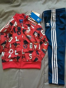 youth adidas tracksuit red