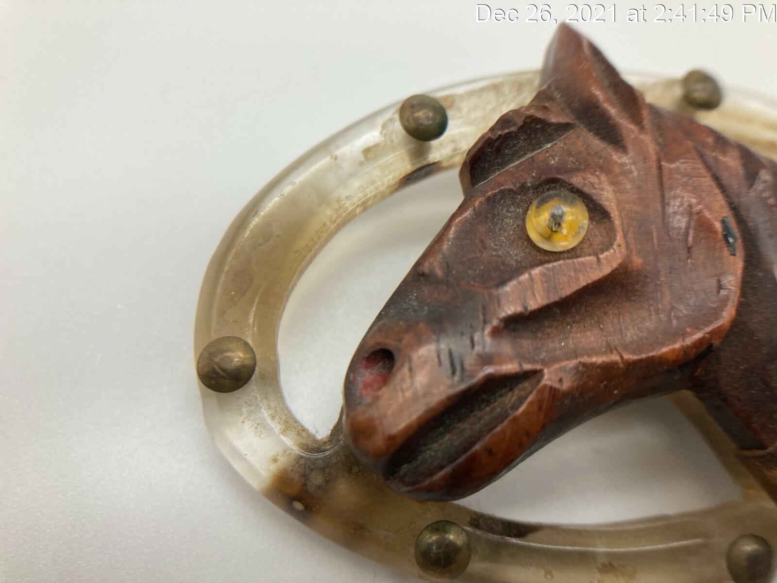 Antique Carved Bakelite Apple Juice Horse Equestrian … Gem