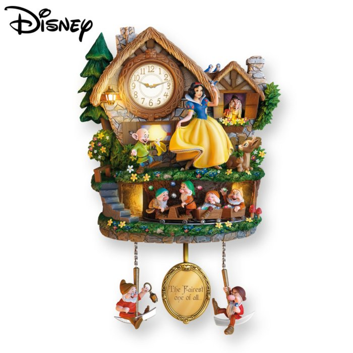 Bradford Exchange Disney Snow White Illuminated Wall Clock With Motion NEW