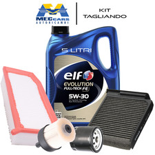 KIT TAGLIANDO 4 FILTRI + 5 LITRI ELF 5W30 DACIA DUSTER 1.5 DCI 109CV 110CV