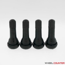 4 Short Rubber Black Valve Stem With Caps Qty 4 Tr413 Dodge Challenger Charger