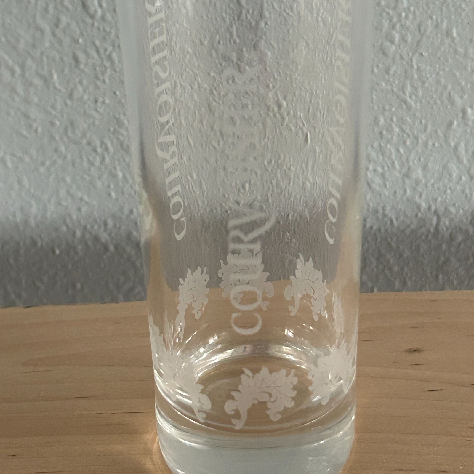 Courvoisier Cognac Etched Highball Glass France 6" Barware