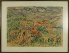 RURAL LANDSCAPE. WATERCOLOR ON PAPER. SIGNED FLUVIA. XXTH CENTURY.