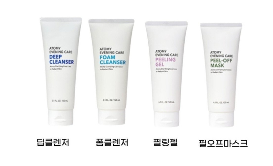 Atomy Evening Care 4 Set Deep Cleanser Foam Cleanser Peeling Gel