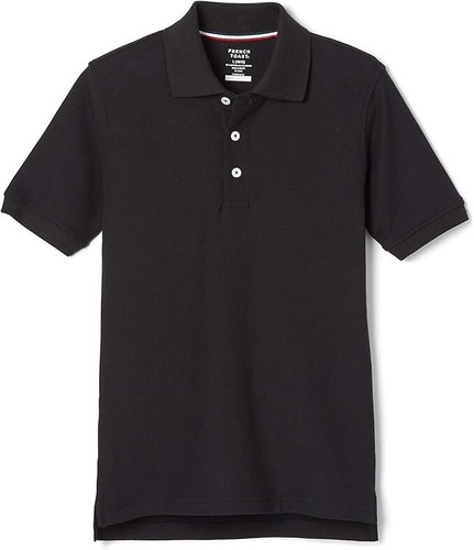 5 PACK French Toast Boys' Short Sleeve Pique Polo Uniform Shirt Size 8 Black